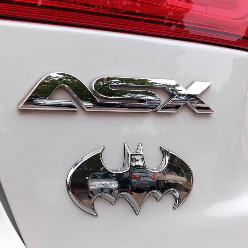 Fan Emblems Batman Car Emblem - 1989 Batwing Batarang Symbol 3D Auto Badge - Color: Chrome - Size: 3.8 x 1.8 x 0.2 inches - Officially Licensed DC Car Accessories - Image 4